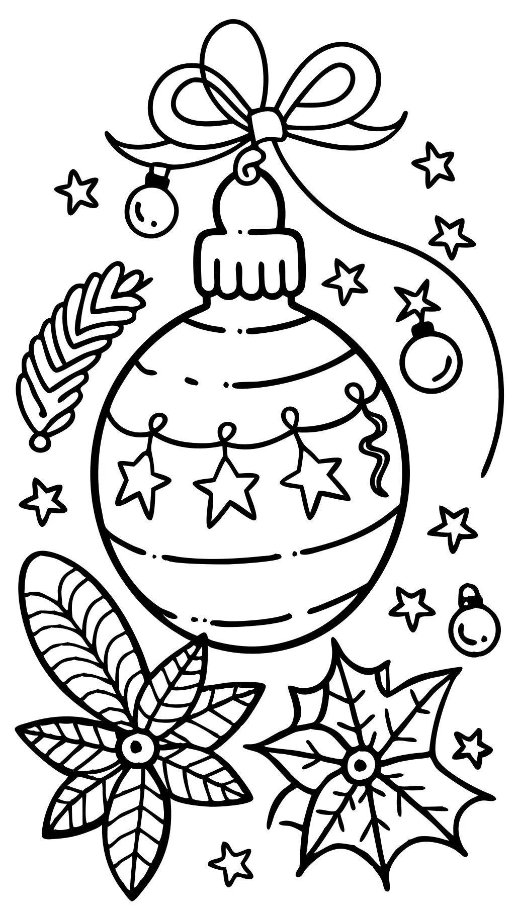 christmas ornament coloring page